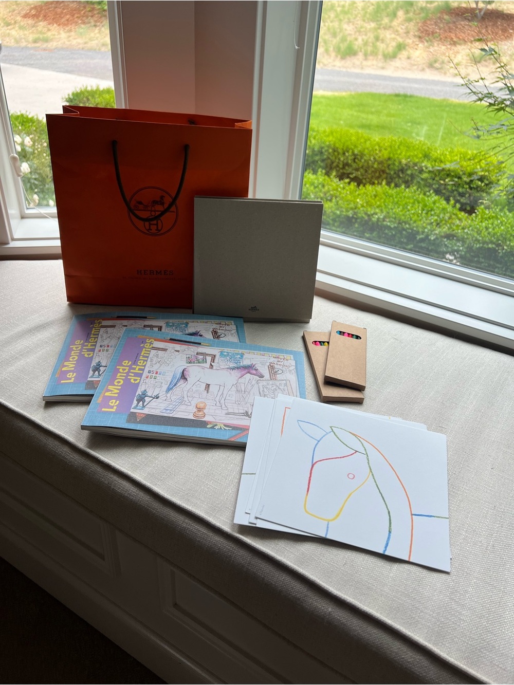Hermes set children’s coloring art work